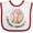 White and Red, variant on Inktastic Baseball Princess Tiara Girls Baby Bib