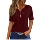 thumbnail image 1 of Mujeres de Algodón de Verano Tops de Color Sólido Casual Mediano de Manga Corta de Cuello Redondo, Camisa Ligera de Algodón de Imitación, 1 of 5