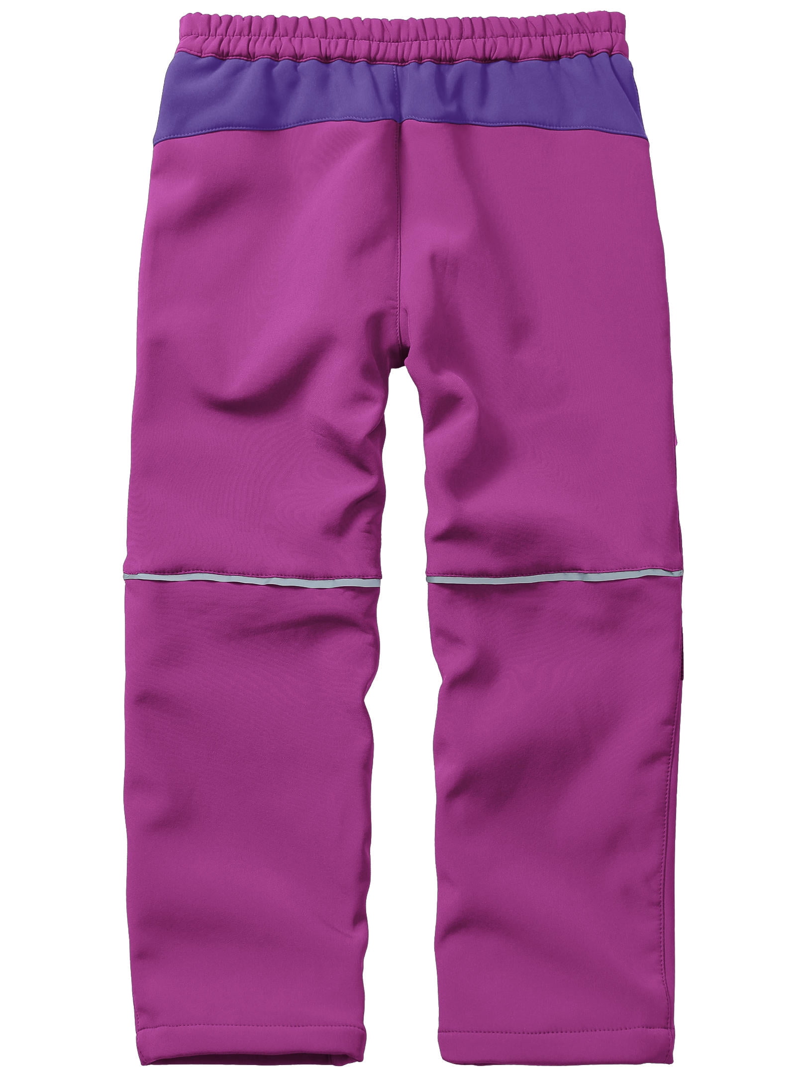 POENTAB Girls Boys Snow Ski Pants Outdoor Waterproof Windproof Fleece Warm Snowboard Pant For Winter Outdoor Wear Rose Red Size 11-13