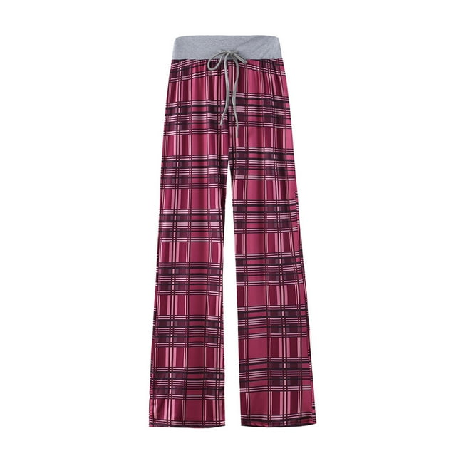 RKSTN Womens Pants Comfy Stretch Floral Print Drawstring Wide Leg Lounge Pants Spring Loose Comfortable Pants