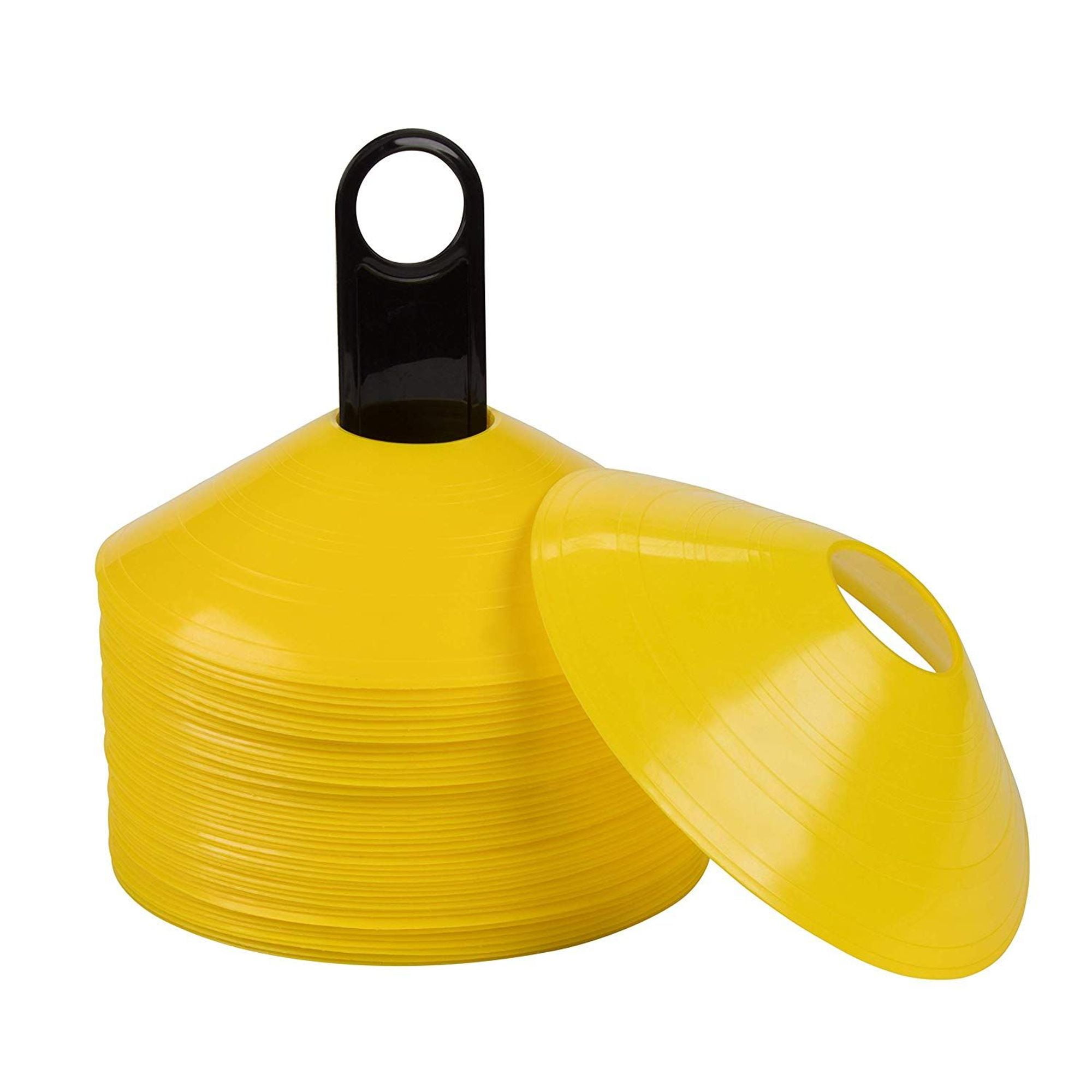 50Pack Disc Cones, Agility Soccer Cone with Carry Bag & Holder for