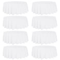 thumbnail image 1 of Mantel redondo Fivenl, 229 cm, poliéster, blanco (paquete de 8), 1 of 7