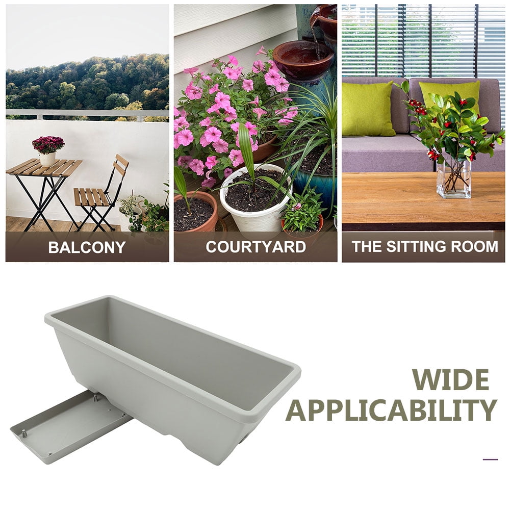 4pcs Window Box Planter Vegetable Flower Planter Box Rectangular Flower Pot  Window Box Planters Vegetable Growing Pot Flower Pot Flower Container