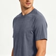 thumbnail image 4 of Annhoo Mens Athletic T-Shirts Lightweight Quick Dry Solid Color Crewneck Short Sleeve Tops Running Clothes, 4 of 6