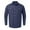 Dark Blue, variant on Busydd Mens Linen Shirt Plus Size M-5XL Trendy Turndown Collar Button Up Shirt Comfy Breathable Long Sleeve Shirt Solid Color Oversized Casual Shirt with Pockets
