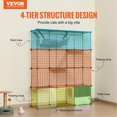 thumbnail image 2 of Large 4 Tier Cat Cage 41 x 14 x 55 Metal Wire with Hammock, 2 of 7