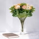 thumbnail image 1 of Rosa De Montaña Simulada Ramo de rosas y camelias de seda,arreglo floral artificial para decoración del hogar,centro de mesa de boda y jarrón (color naranja,1 pieza). Rkxzt, 1 of 9