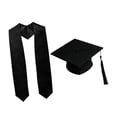 thumbnail image 3 of DOMELAY Graduation Cap Academic Cap Mortarboard Gathering Gift Creative Cosplay Holidays Black Stole, 3 of 9