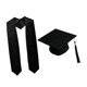 thumbnail image 3 of Birrete de graduación con borla, accesorio para ceremonia, regalo de fin de año, birrete académico Estola negra, 3 of 9