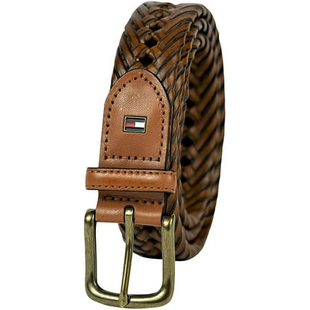 UPC 034758138296 product image for Tommy Hilfiger 40 Mens Burnished Leather Handlaced 1 1/4 Inch Belt, Tan | upcitemdb.com