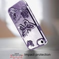 thumbnail image 4 of For iPhone 16e/17e Case Bling Butterflies 3D Glitter Phone Cover +Tempered Glass, 4 of 4