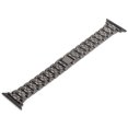 thumbnail image 3 of Correa de reloj con diamantes de imitación, repuesto de pulsera de metal Compatible con reloj IOS, 42mm/44mm, negro, 3 of 5