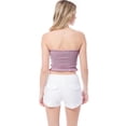 thumbnail image 5 of MixMatchy Women's Sexy Frill Knot Front Knit Strapless / Strap Tube Crop Top, 5 of 6
