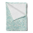thumbnail image 2 of Chevron Soft Flannel Fleece Blanket, Pastel Blue Colors with Creative Simplistic Composition of Stripes Modern Pattern, Cozy Plush for Indoor and Outdoor Use, 50" x 60", Multicolor, by Ambesonne, 2 of 5