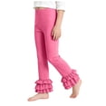 thumbnail image 2 of Karoyedx Girls School Uniform Toddler Girls Leggings Cotton Leggings for Girls Warm Comfortable Stretchy Pants Kids Soft Tights Hot Pink Size,11-12Y, 2 of 8
