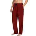 thumbnail image 5 of WAENQINLA Men's Pajama Pants Lightweight Soft Cotton Lounge Sleepwear Drawstring Elastic Waist Pjs Bottoms Housewear, 5 of 7