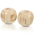 thumbnail image 1 of Wood Food Dice for Playing with Compact Design and Multiple Options 2 Pcs Multi Color, 1 of 9
