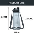thumbnail image 2 of Botella de agua potable a prueba de fugas de 74 oz con pajita para entusiastas del fitness y las actividades al aire libre, 2 of 5