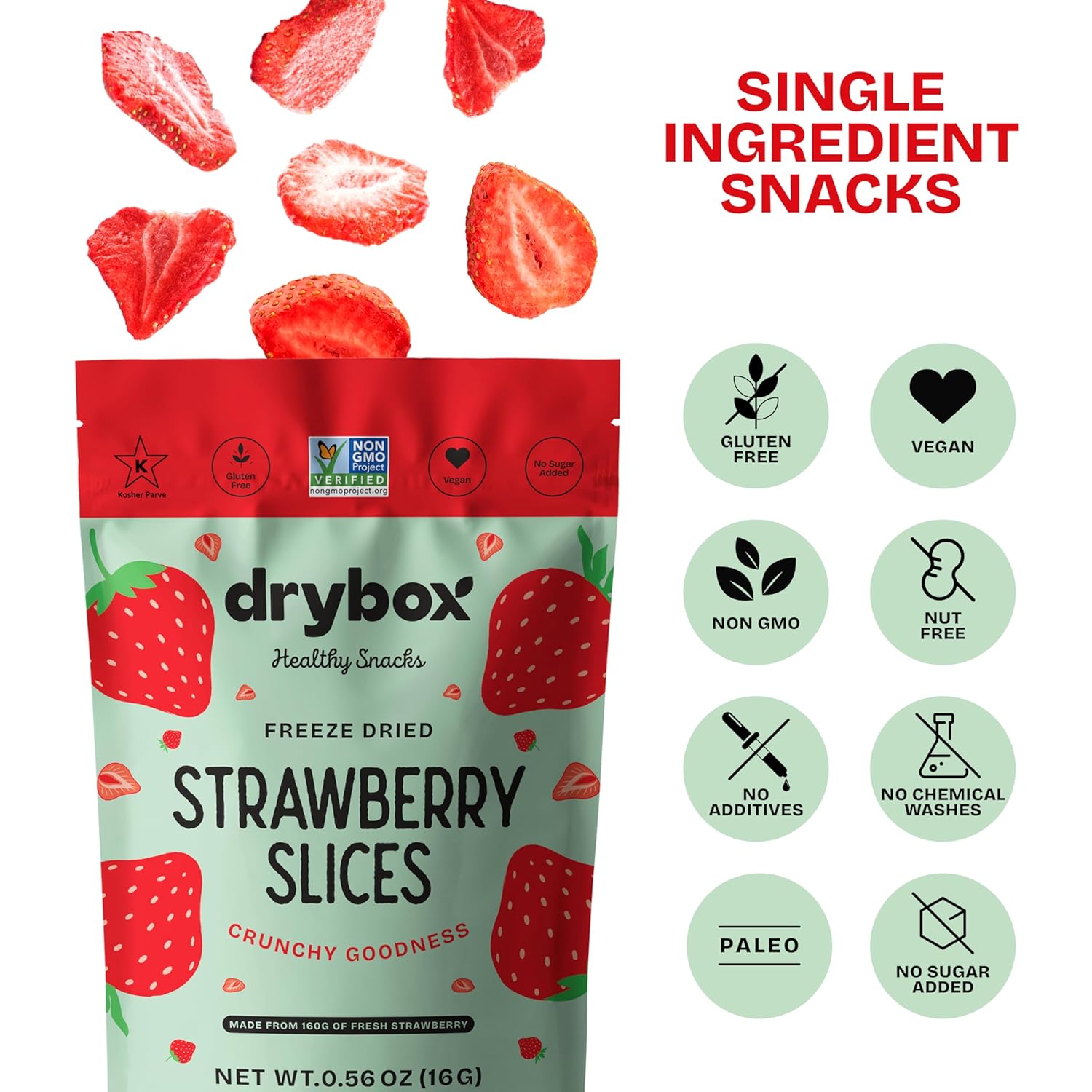 (Pack Of 12) Drybox Fruit Dried Strawberry Freeze 0.56 Oz