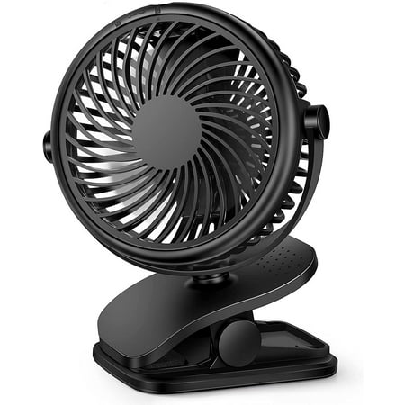 

Stroller Fan Clip On Fan Rechargeable Battery Operated USB Desk Fan 4 Inch Table Fan Cooling Fan with 3 Speed 360° Rotate Desktop Fan Strong Wind