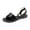 Black, variant on Sandals Women Flat Slippers Open Toe Pearl Comfy Beach Roman Shoes Flip Flop Black 35
