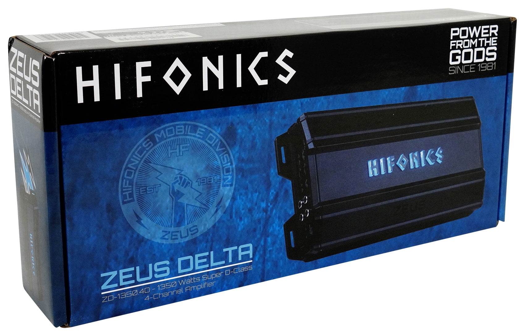 Hifonics Zeus Delta 1,350 Watt 4 Channel Mobile Car Amplifier, ZD