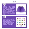 thumbnail image 4 of Sonducket tutú Traje de baile Vestidos de niña Ropa para ocasiones especiales con buen rendimiento Decoración de fiesta para niños Lago azul Prendas para la parte inferior del cuerpo Morado oscuro, 4 of 6