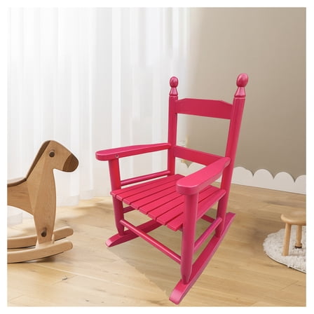 Children's rocking rose red chair- Indoor or Outdoor -Suitable for kids-Durable