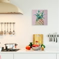 thumbnail image 2 of Cropped Pineapple Composition Pink Color Pop Food & Beverage Gallery-Wrapped Canvas Print Wall Art, 17x17, 2 of 6