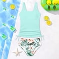 thumbnail image 3 of Tween Girls Swimming Suit Swimwear Two Piece Teen Bikini Tankini Swimsuit for Juniors Youth Swimwear with Bralette Bottoms Bathing Suit, 3 of 4