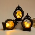 thumbnail image 3 of Luz de vela electrónica LED para decoración de Halloween, lámpara de linterna de Castillo de bruja de calabaza Retro, decoración de escritorio, regalo de recuerdo de fiesta de Festival, 3 of 4