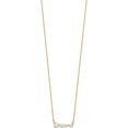 thumbnail image 2 of 14K Yellow Gold White Round Fw Cultured Graduated Pearl Diamond Necklace (17 X 5.2) Made In Italy xf632-17, 2 of 5