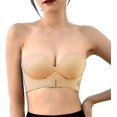 thumbnail image 3 of Paquete de 2 sujetadores push-up sin tirantes antideslizantes invisibles con hebilla delantera/trasera en forma de mano para mujer, 3 of 5