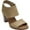 Champagne Metallic Foil Textile, variant on Women's Majorca Peep Toe Perf Suede Desert Taupe Diamond Mid-Calf Wedged Sandal - 12M