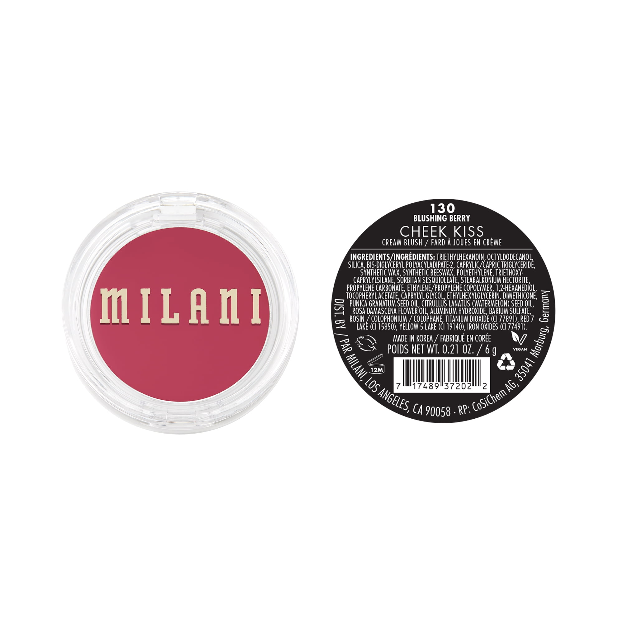 Milani Cheek Kiss Cream Blush, Blushing Berry