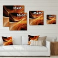 thumbnail image 4 of Designart "Warm Fractal Design in Orange IV" Fractals Print on Natural Pine Wood, 4 of 5