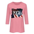 thumbnail image 5 of Lumosvexa Summer Graphic Short Shirt Sleeved Womens Casual T-Shirt Top Crew Neck T-Shirt Pink Size 2XL, 5 of 5
