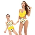 thumbnail image 6 of URMAGIC URMAGIC Family Matching Mommy and Me One Piece Swimsuit Girls Sunflower Women V Neck Monokini Bathing Suit, 6 of 8