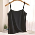 thumbnail image 4 of Women's Plus Slim Fit Scoop Neck Camisole Tank Tops Adjustable Spaghetti Strap Solid Sleeveless Shirts, Basic Casual Summer Everyday Wear Layering Undershirt 2026, 4 of 5