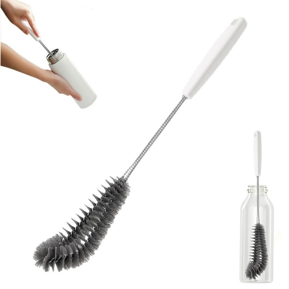 Cepillo para limpiar botellas Kwude mango largo de 40 cm negro