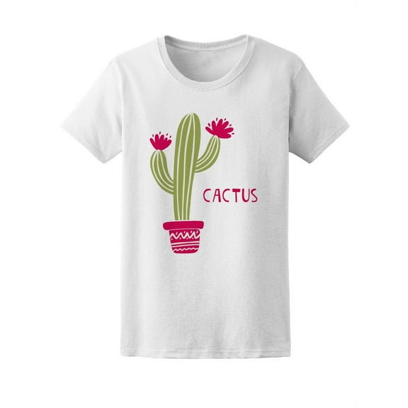 Cute Mexican Cactus T-Shirt Women -Image by Shutterstock, Female XX-Large