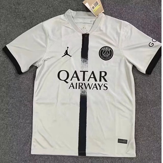 22/23 PSG Camiseta De Fútbol Para Hombre Gris Blanco Versiónpangjing