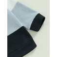 thumbnail image 6 of Bagilaanoe Toddler Baby Boy Casual Sweatshirt Long Sleeve Contrast Color Pullover 6M 12M 18M 24M 3T 4T Kids Fall Loose Tee Tops, 6 of 9