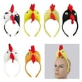 thumbnail image 2 of UNTERING Headband Hairband Funny Photo Booth Cartoon Rooster Headband Party Headpiece Padded Headband for Music Festivals, 2 of 7