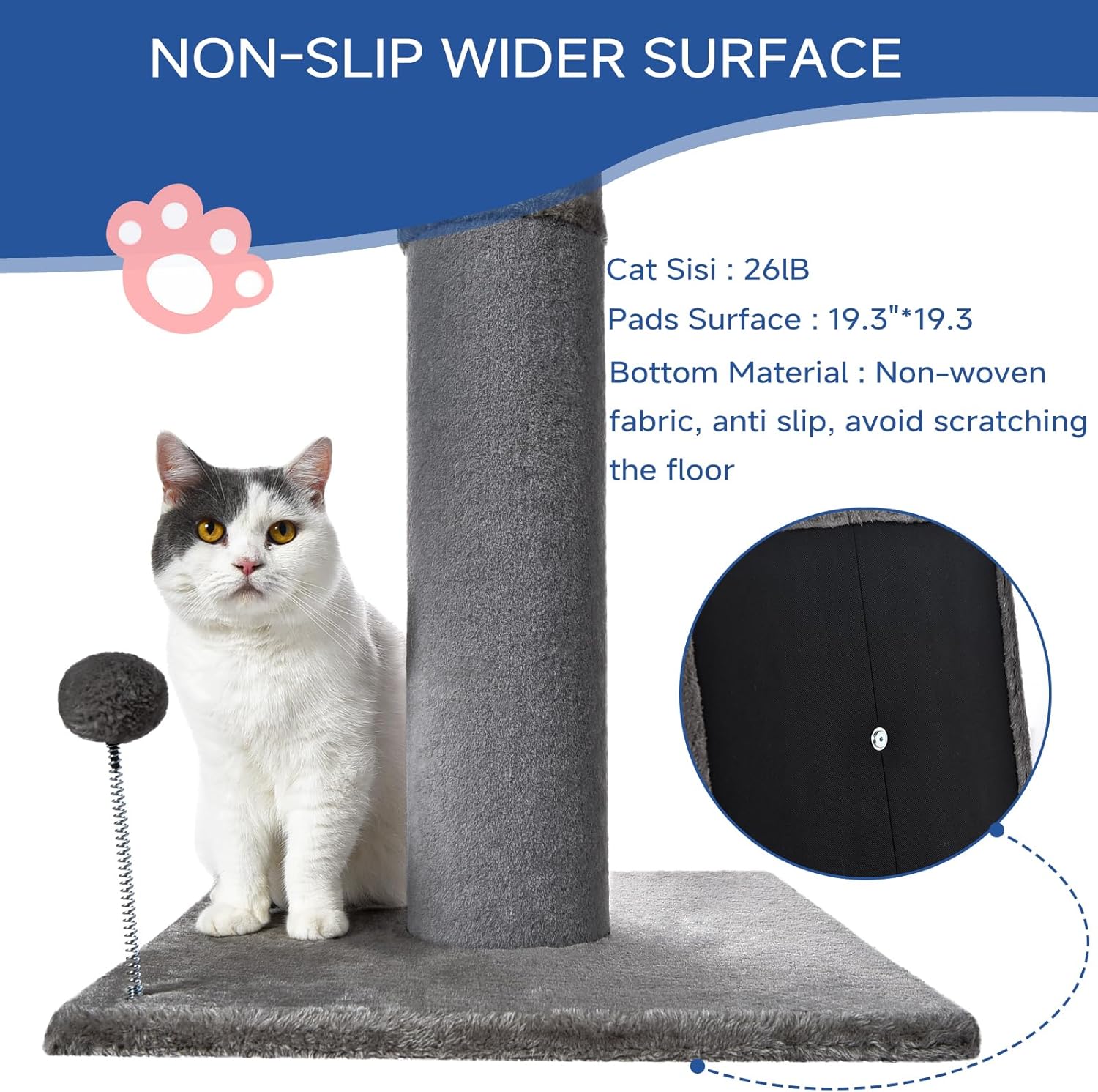 Cat Craft 41.73" Tall Scratching Post with Toys photo 6