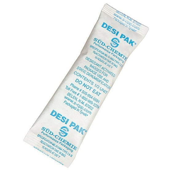 Armor Protective Packaging Desiccant,3-1/2in. L,1in W,1/3 oz,PK700 D1/3UCT