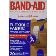 4 Pack - BAND-AID Flexible Fabric Bandages Knuckle - Fingertip 20 Each
