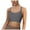 Gray, variant on vigerkar Women's Scoop Neck Sports Bra Thin Strap Padded Yoga Bra Wireless Workout Crop Top Underwear Coffee, L