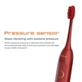 thumbnail image 5 of WOLK T6421 Ultra Whitening Toothbrush with Pressure Sensor & 5 Brushing Modes, 8 Dupont Brush Heads, Premium Travel Case, Rechargeable. Maroon, 5 of 6