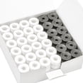 144pcs Type L (SA155) Size White Prewound Bobbin Thread Plastic Side ...